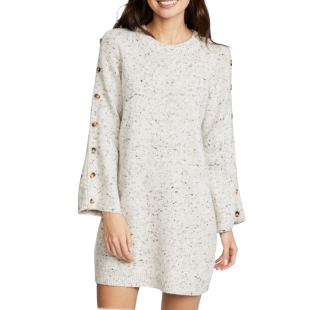 MADEWELL Donegal Button Sleeve Sweater Dress